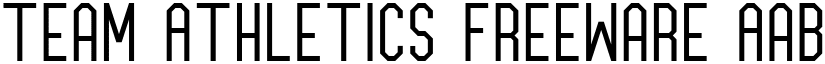 Team Athletics Freeware font