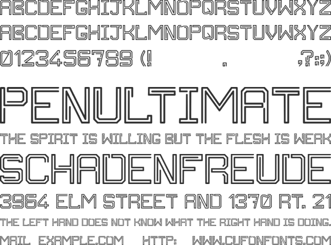Clippersnip Office font preview