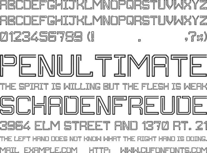 Clippersnip Office font preview