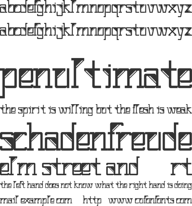 Corner font preview