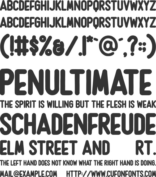 Rushmore font preview