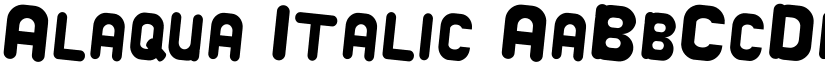 Alaqua Italic font