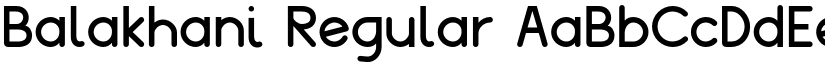 Balakhani Regular font