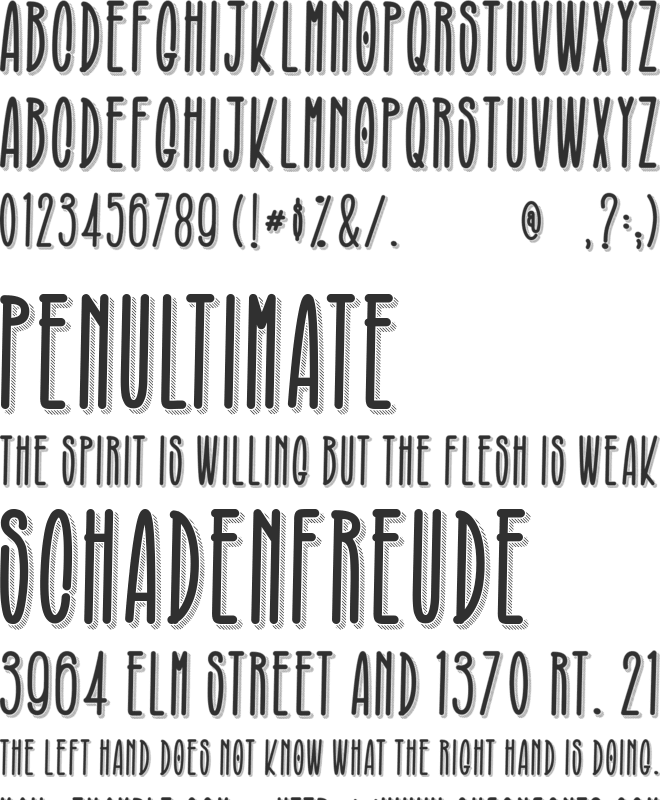 Broughesnaro font preview