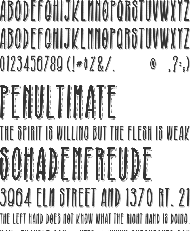 Broughesnaro font preview