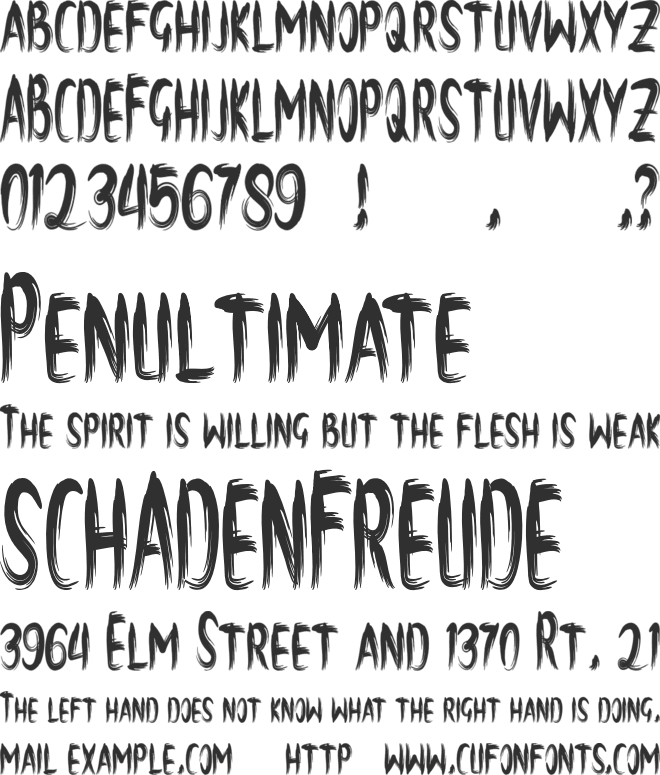 brush font preview