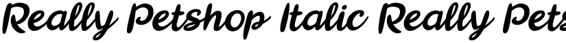Really Petshop Italic Really Petshop Italic font