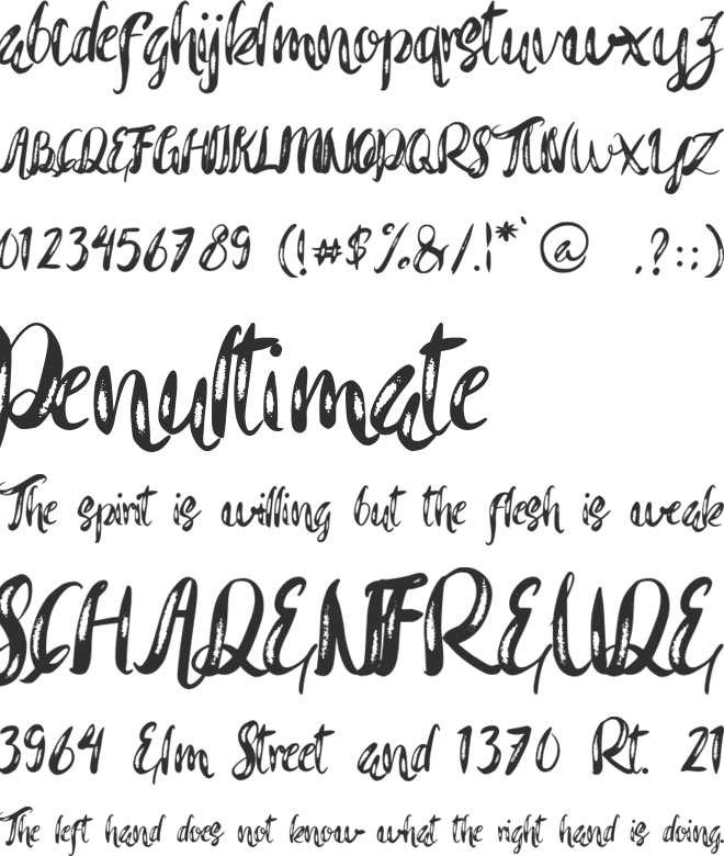 Rohman Grunge font preview