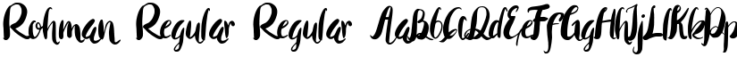 Rohman Regular Regular font