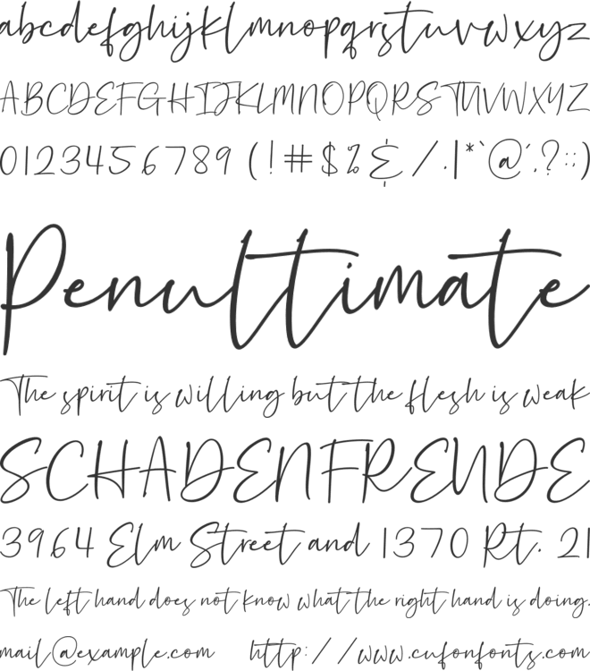 Hastage font preview