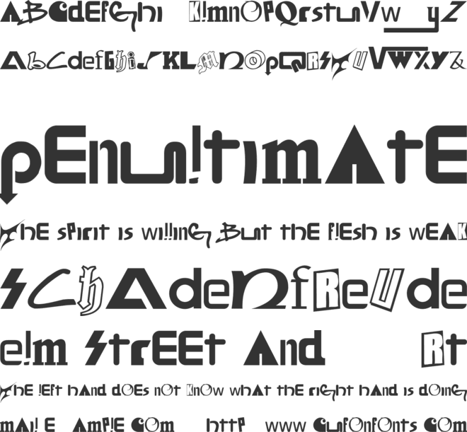 Skateboard Brands font preview