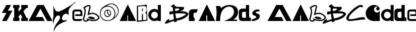 SKATEBOaRD braNds font
