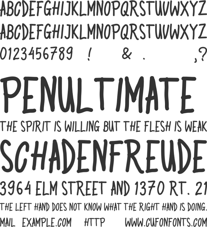 Bad Saturday font preview