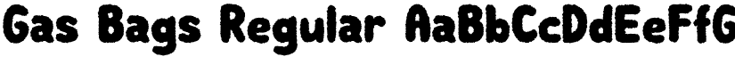 Gas Bags Regular font