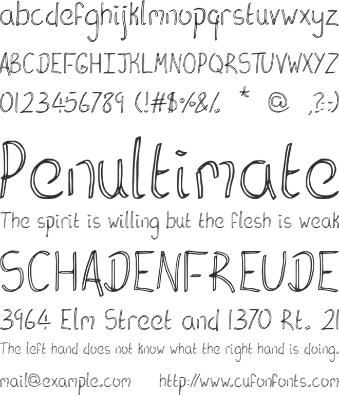 The Ribbon Line font preview