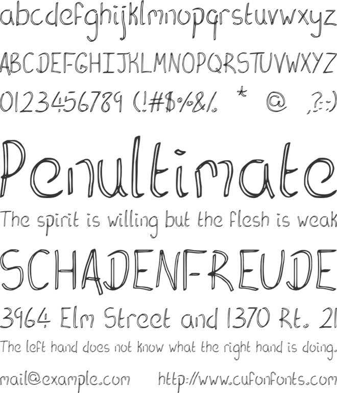 The Ribbon Line font preview