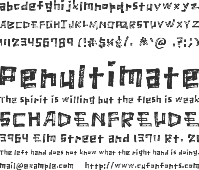 Marker Scratch font preview