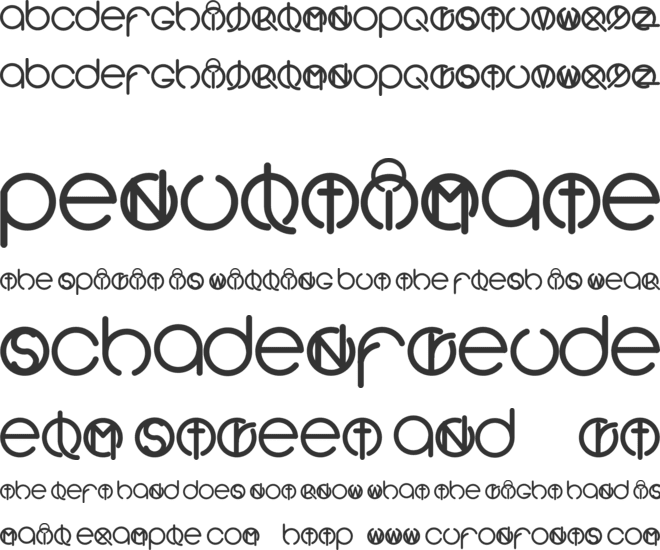 Sunrise font preview