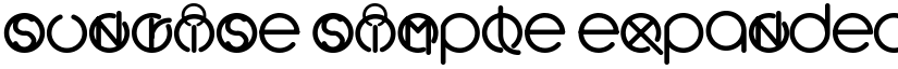 Sunrise Simple Expanded Bold font