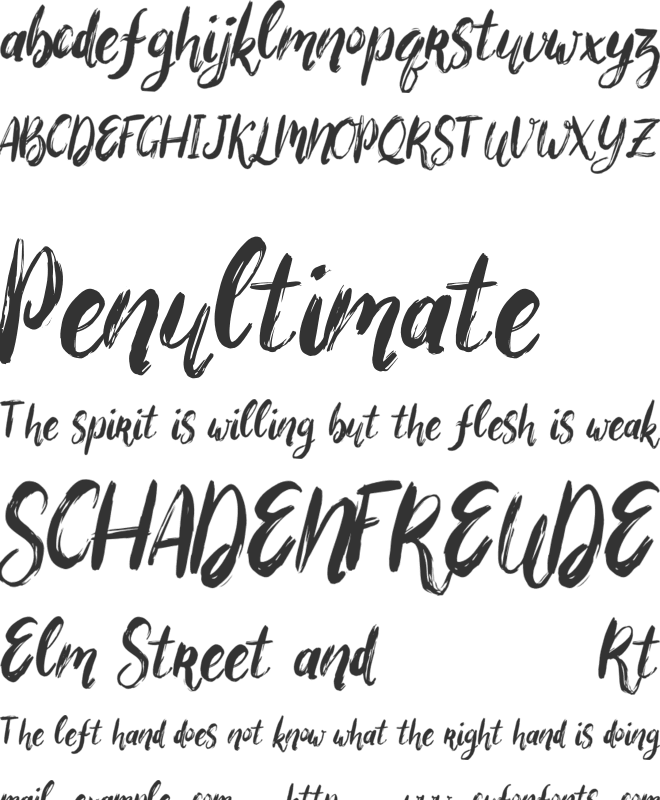 Bigarus font preview