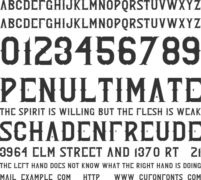 Rebel font preview