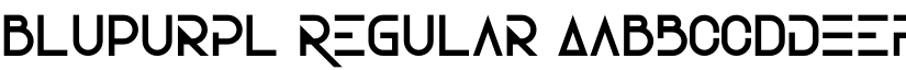 BluPurpl Regular font