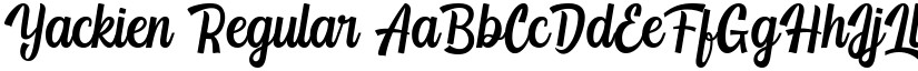 Yackien Regular font