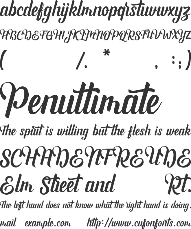 Bashira font preview