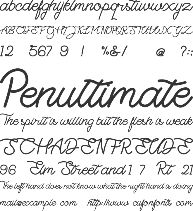 Highday Script font preview