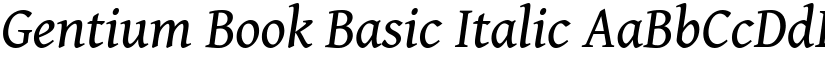 Gentium Book Basic Italic font