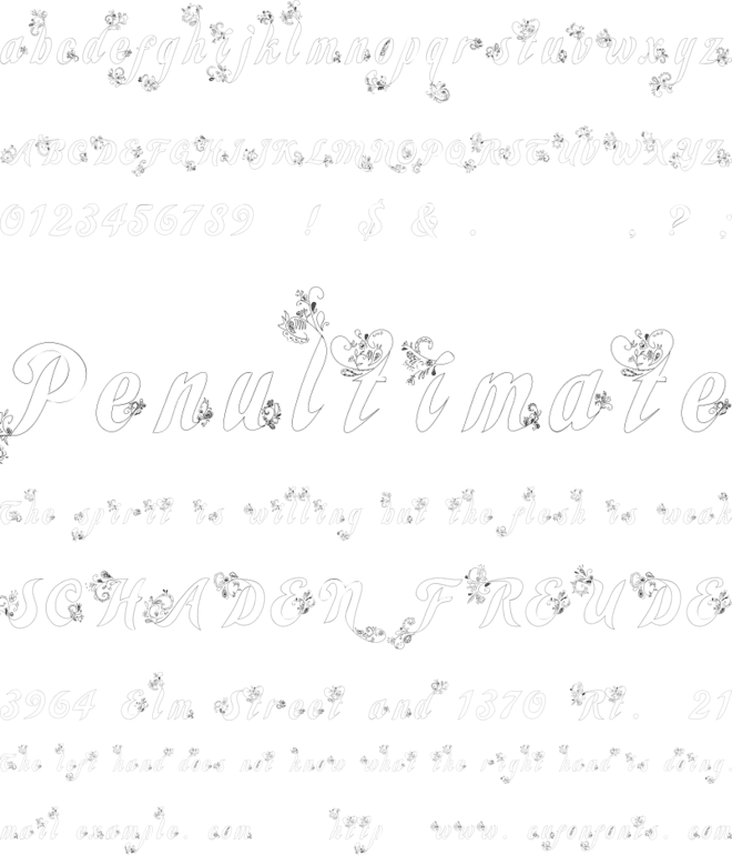Wander font preview