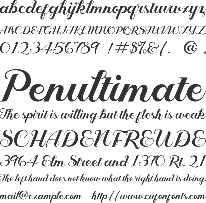 Geruthu font preview