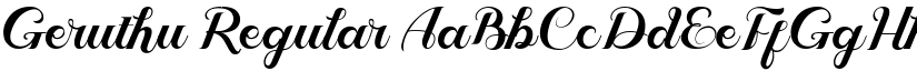 Geruthu Regular font