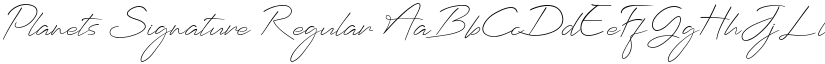 Planets Signature Regular font