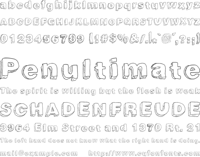 TrashFort font preview