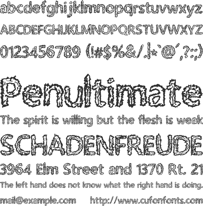 RoughPath font preview
