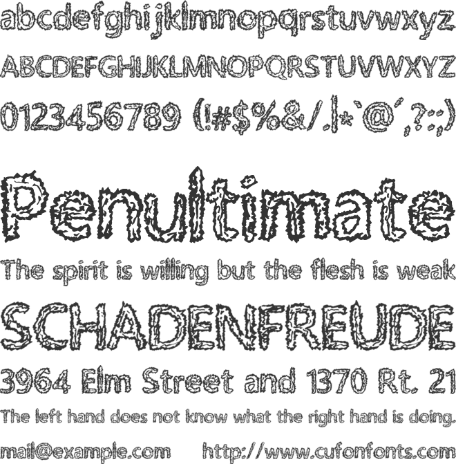 RoughPath font preview