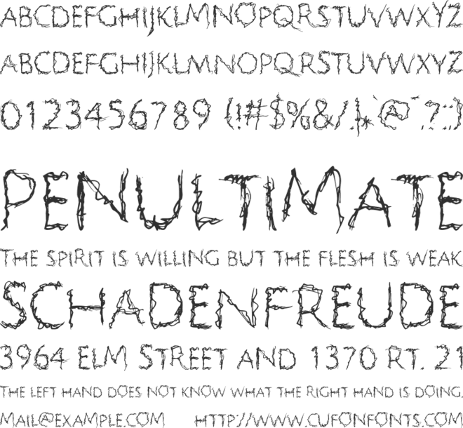 Psychographia font preview