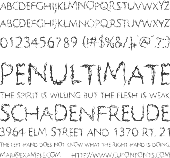 Psychographia font preview