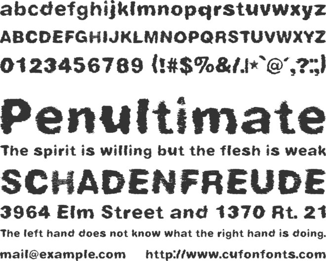 Zipties font preview