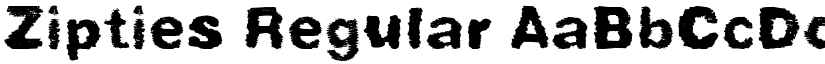 Zipties Regular font