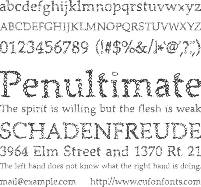 Boublies font preview