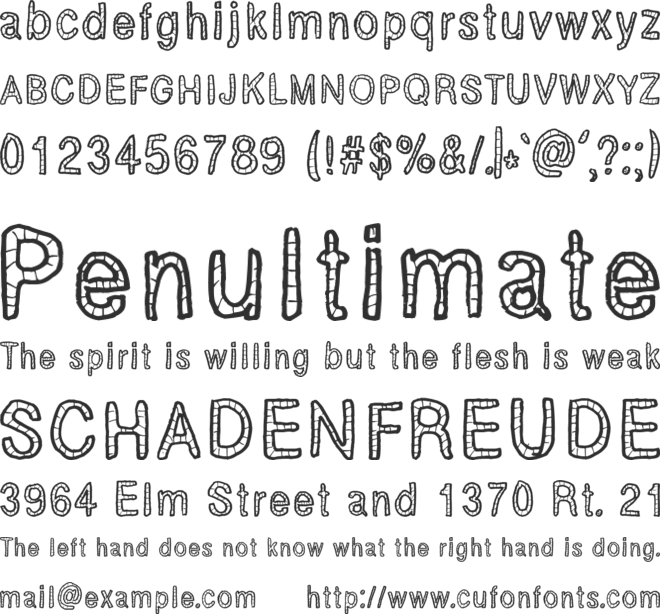 BrickRoads font preview