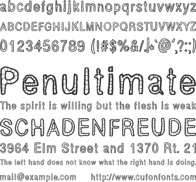 BrickRoads font preview