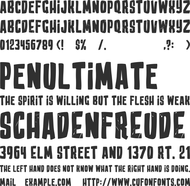 Ed Wood TFD font preview
