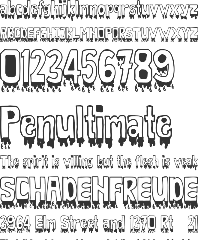 Vanilla Latte font preview