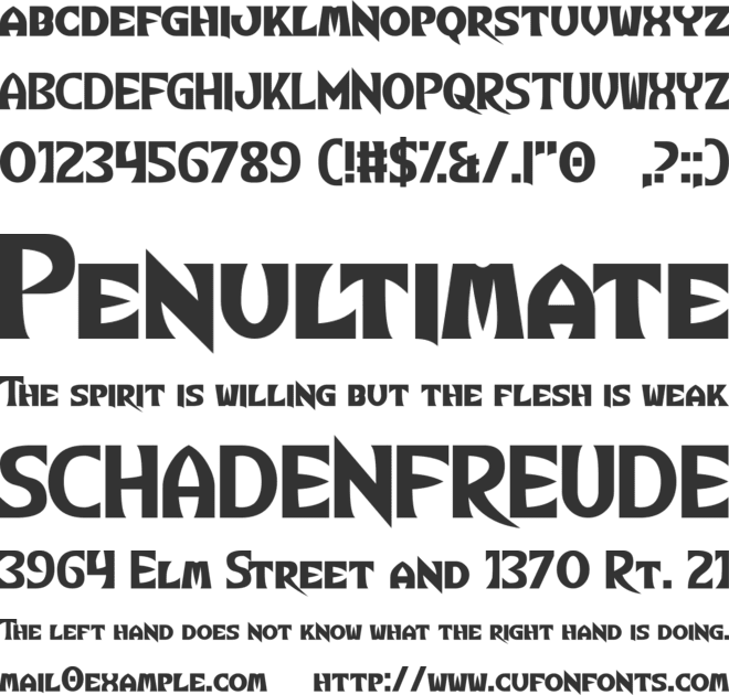 Ten Pin font preview