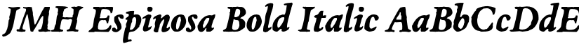 JMH Espinosa Bold Italic font