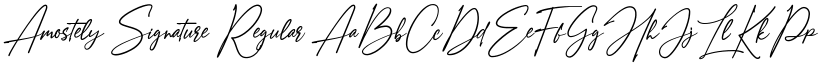 Amostely Signature Regular font