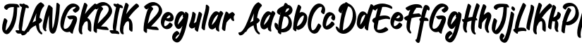 JIANGKRIK Regular font